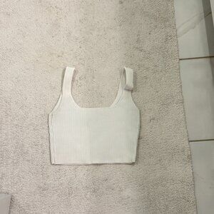 White Princess Polly Ribbed Tank